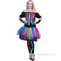 Halloween Colorful Bones Skeleton Children Tutu Dresses